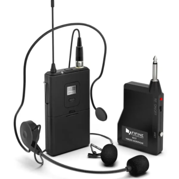 Buy FIFINE K037B Wireless System with Lapel Mic and Headset for