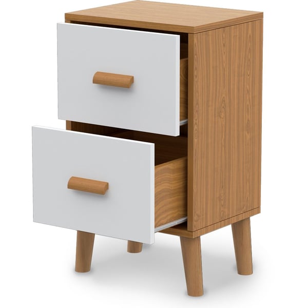 Wood on sale modern nightstand