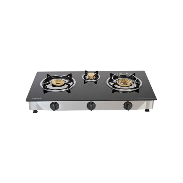 NEVICA 3-Burner Glass Top Gas Stove NV-847GS Black