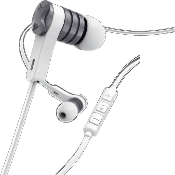 Hama 184019 Intense Wired In Ear Stereo Headset White/Grey