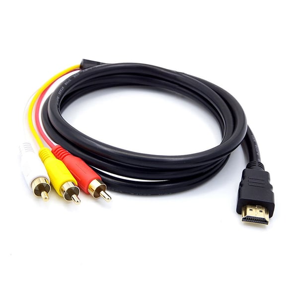 HDMI Compatible to RCA Cable HDMI Compatible Male to 3RCA AV Male Adapter  Cord