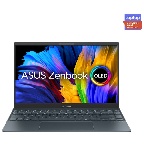 ASUS ZenBook 13 OLED (2020) Laptop - 11th Gen / Intel Core i5-1135G7 / 13.3inch FHD OLED / 8GB RAM / 512GB SSD / Shared Intel Iris X Graphics / Windows 10 Home / English & Arabic Keyboard / Grey / Middle East Version - [UX325EA-OLED005T]