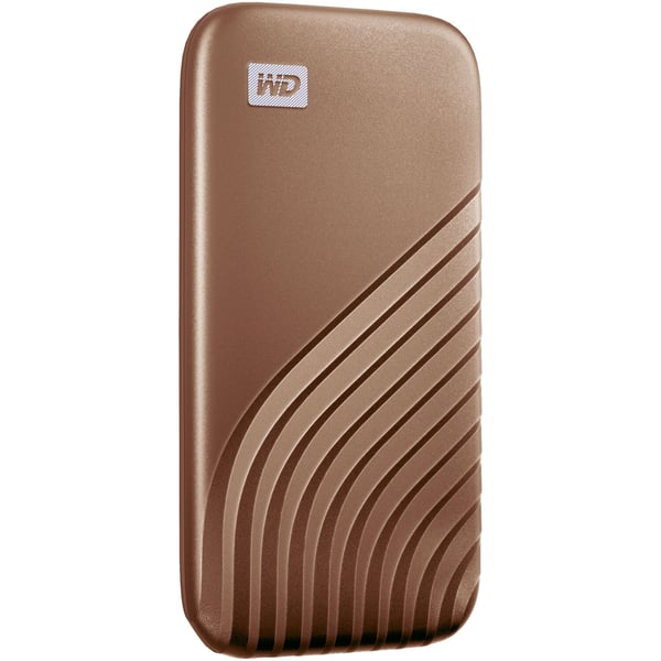 WD 1TB  جواز سفري  SSD  محرك أقراص محمول خارجي، الذهب، ما يصل إلى  1050  ميغابايت  /  ثانية محرك الحالة الصلبة  WDBAGF0010BGD-WESN