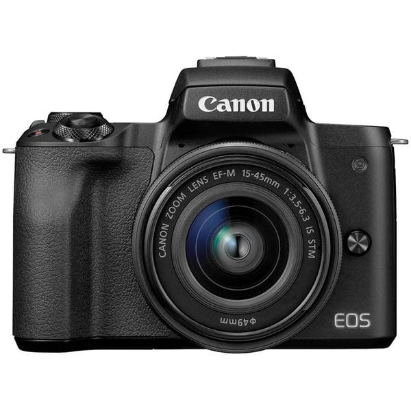 Canon EOS M50 Mark II Mirrorless Digital Camera Black With EF-M15-45 IS STM Lens