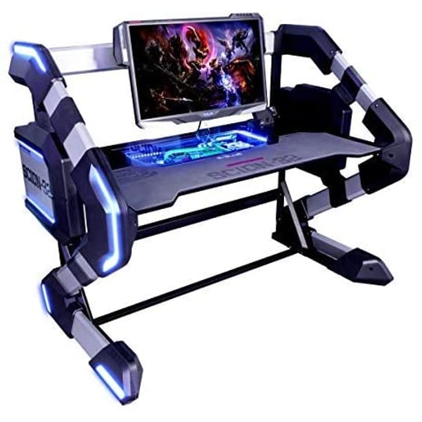 Buy E-blue Scion 2in1 Gaming Station Rgb Led Backlit Gaming Desk + Barebone  – Egt546bkaa-ia Online in UAE