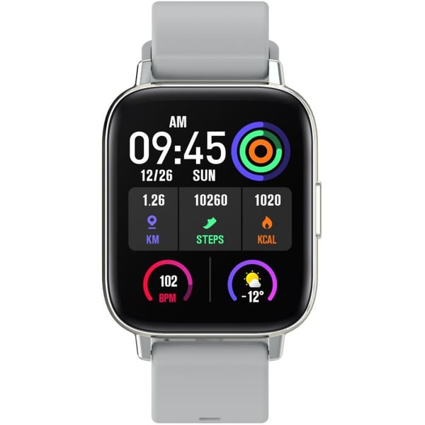 Xcell G3 Talk Smart Watch Silver With Silicon Strap + Leather Strap