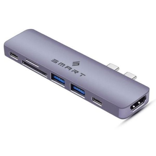 موزع منفذ ثندربولت 7 في 1 بمنفذ USB-C من سمارت بريميوم - SMHBC7TB