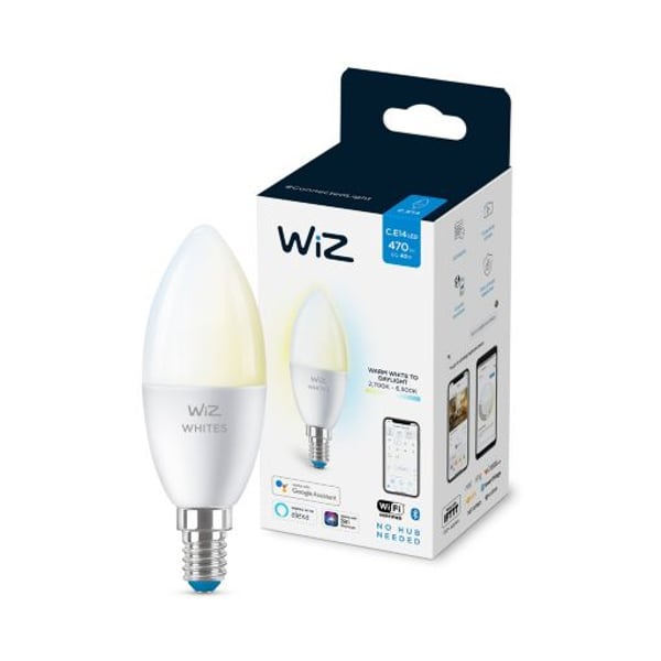 Buy Wiz Tunable Whites C37 E14 – Wifi + Bluetooth Smart Led Candle Bulb –  (compatible With  Alexa And Google Assistant) Online in UAE