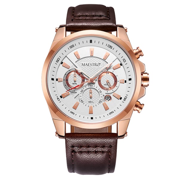 Maestro Men Fashion Watch Brown White price in Bahrain Buy