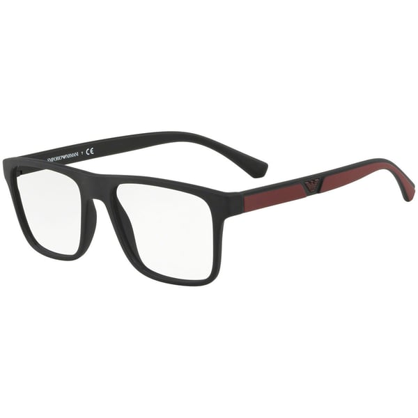 Emporio Armani Rectangle Matte Black For Men Frame