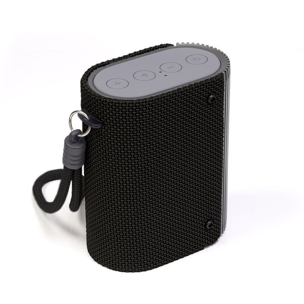 evvoli 5 Watts water-resistant indoor & outdoor Bluetooth speaker with a built-in microphone -EVAUD-MB5B, Black