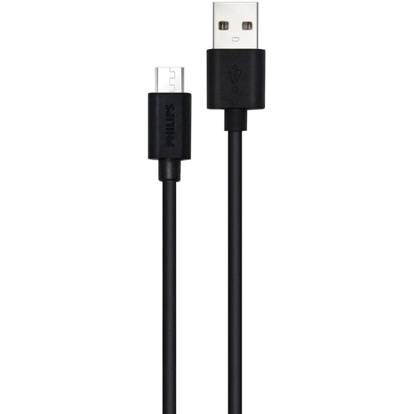 Buy Philips USB A To Micro USB Cable 1.2m Black Online in UAE