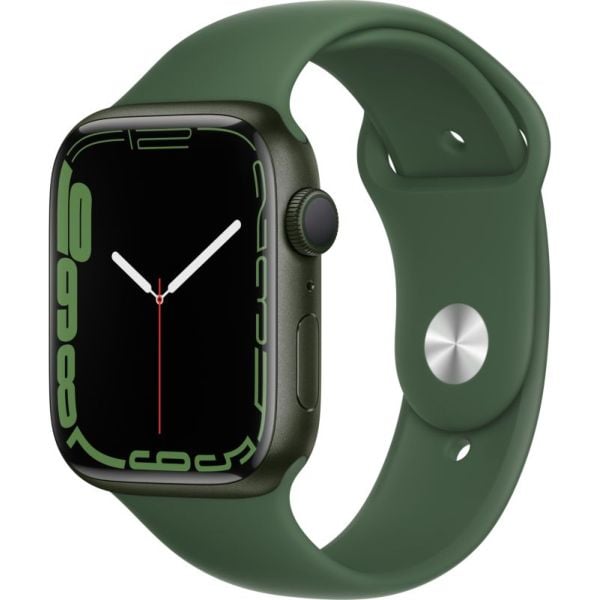 Apple Watch Series 7 GPS ، هيكل من الألومنيوم باللون الأخضر مقاس 41 ملم مع سوار Clover Sport - عادي