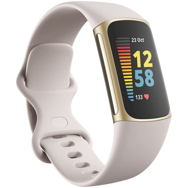 Fitbit Charge 5 Activity Tracker Lunar White/soft Gold
