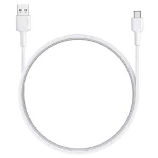 سلك أوكي USB-C مجدول من النايلون طول 0.9 متر لون أبيض