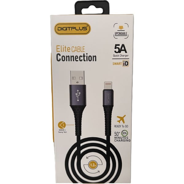Digitplus USB-C To Lightning Cable 1.2m Black
