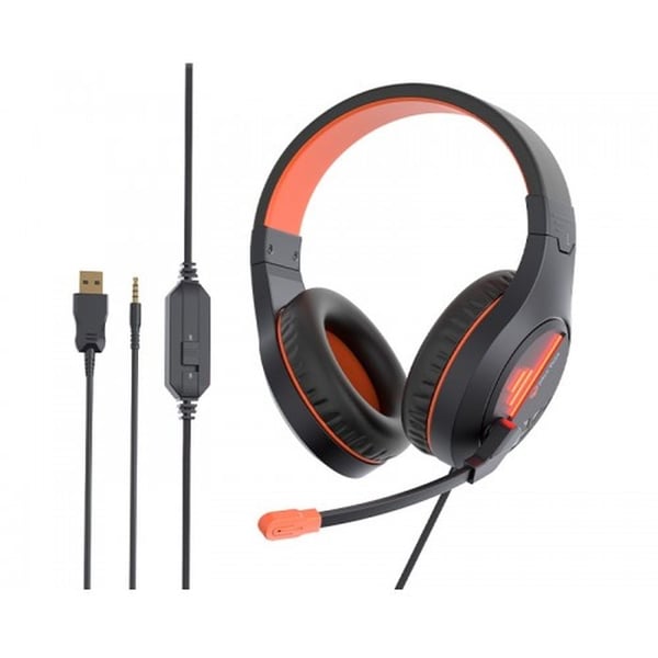 Meetion MT-HP021 Gaming Over Ear Headset With Mic Black/Orange