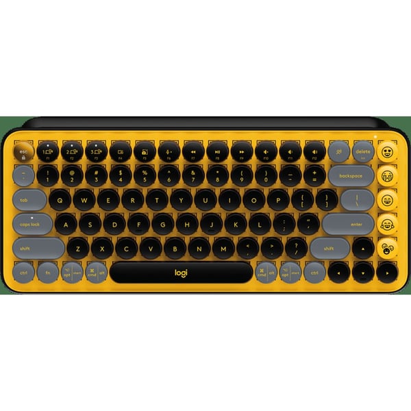 Logitech Pop Keys Wireless Mechanical Keyboard Blast Yellow