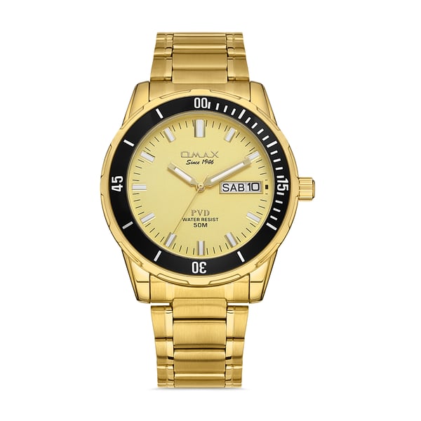 Omax gold watch hot sale