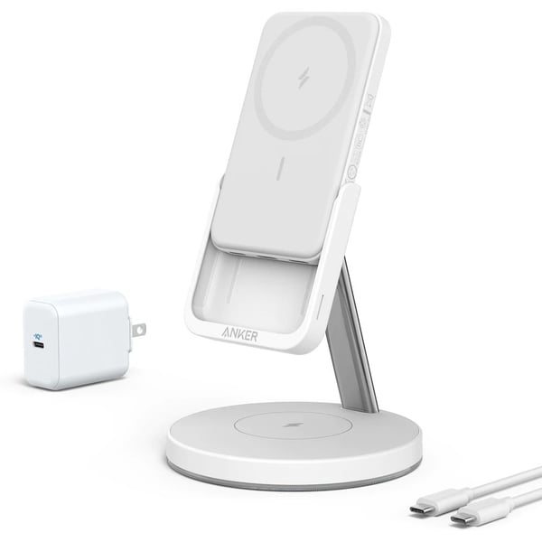 Buy Anker 633 Maggo Magnetic Wireless Charger White Online in UAE