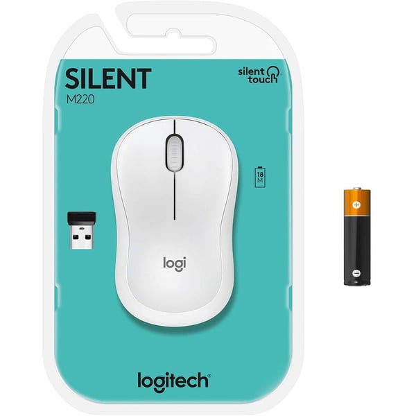 Logitech M220 Wireless Mouse Off White