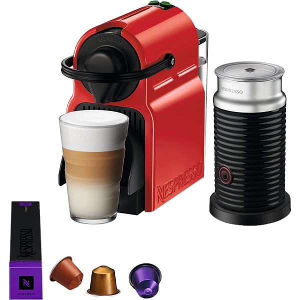 Nespresso Inissia C40 Espresso Coffee Pod Capsule Maker Machine Red