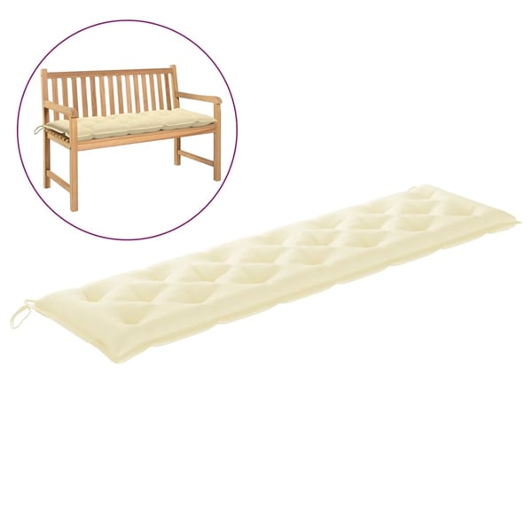 Cream bench online cushion