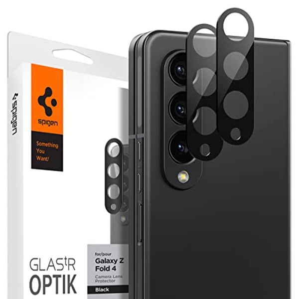 Spigen GLAStR Optik Camera Lens Protector for Samsung Galaxy Z Fold 4 - Black 2 Pack