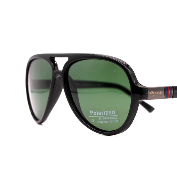 Ray Polo Sunglasses Pl302 C01 Size 65 Black Black Aviator Polarized Unisex