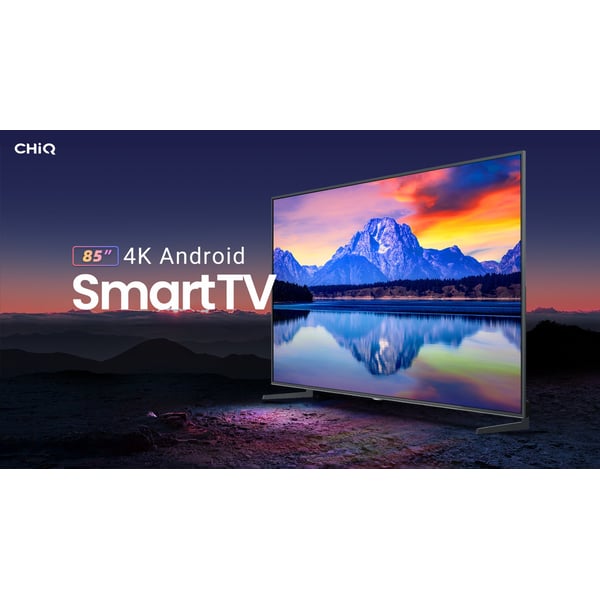 Buy CHiQ U85F8T LED Smart TV, HD, 85 Inch, Android 11.0, HDR10, A+ Screen,  WiFi, Bluetooth 5.0, Netflix, , Prime Video, Full screen display,  HDMI, USB,BLACK Online in UAE