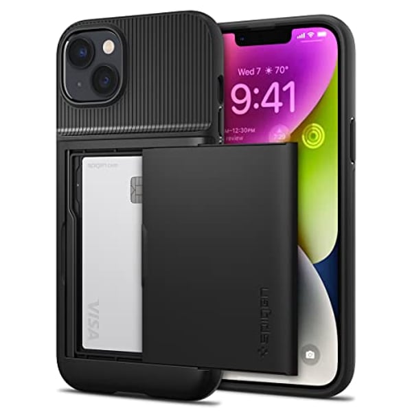 Spigen Slim Armor CS designed for iPhone 14 case cover (2022) - Black