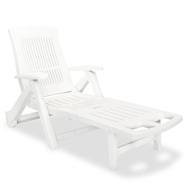 White plastic shop lounge chair