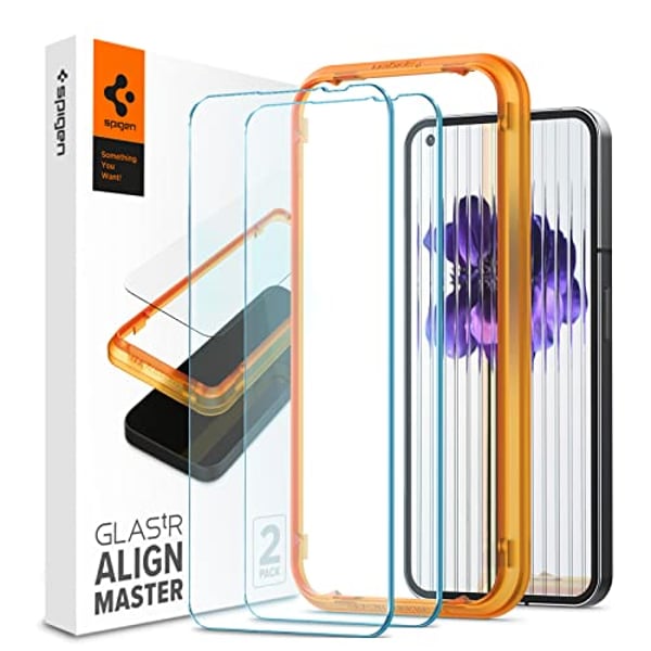 سبيجن Glastr Align Master مصمم لهاتف نوثينج فون (1) واقي شاشة من الزجاج المقوى بريميوم - [مناسب للحافظة - عبوتين]
