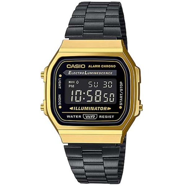 Casio gold and store black digital watch