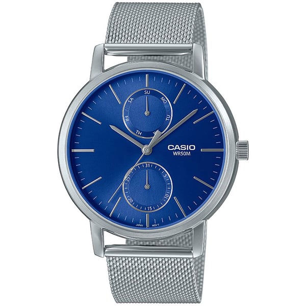 Casio blue cheap face watch