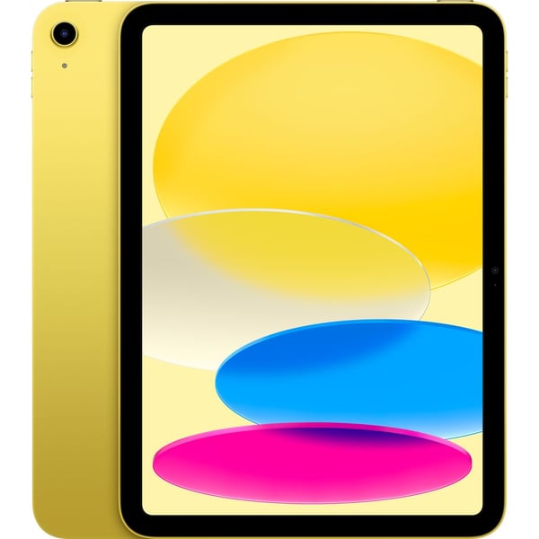 جهاز Apple iPad بشاشة مقاس 10.9 بوصة الجيل العاشر (2022) - يدعم شبكة WiFi بذاكرة داخلية سعة 64 جيجابايت لون أصفر - إصدار دولي