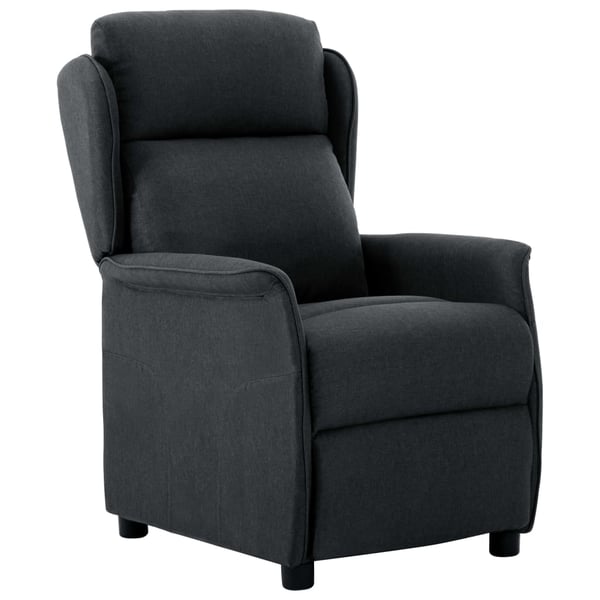 vidaXL Recliner Dark Grey Fabric
