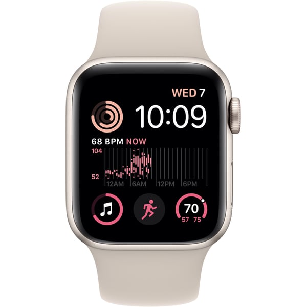 Apple Watch SE (GPS) 40mm Starlight Aluminum Case with Starlight Sport Band - Starlight