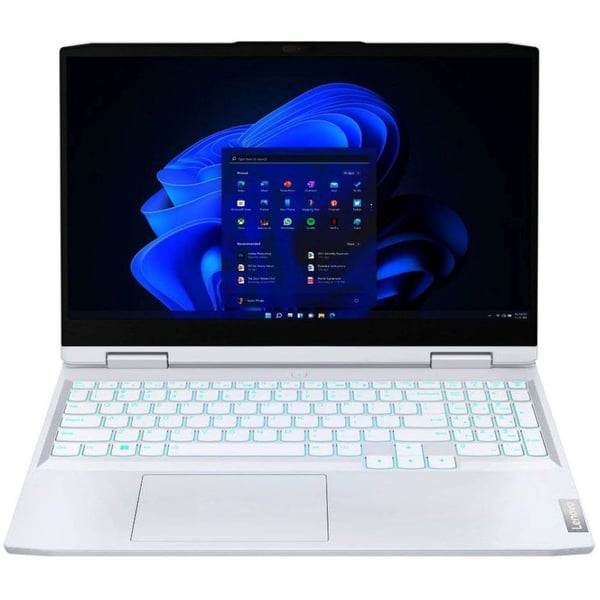 Lenovo Ideapad Gaming 3 (2022) Laptop - 12th Gen / Intel Core i7-12650H / 15.6inch FHD / 512GB SSD / 16GB RAM / 4GB NVIDIA GeForce RTX 3050 Graphics / Windows 11 Home / English & Arabic Keyboard / White / Middle East Version - [82S900QJAX]