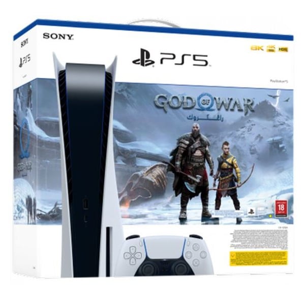 Sony PlayStation 5 Console (CD Version) God of War Ragnarok Bundle - Middle East Version
