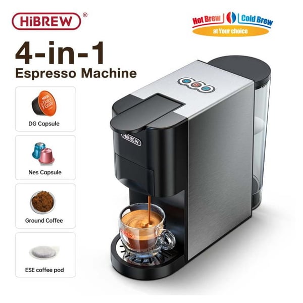 Buy HiBREW 4 in 1 Coffee Machine White Online at Sharaf DG, Bahrain