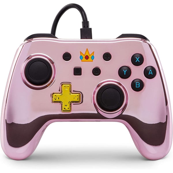 Buy Nintendo Switch Wired Controller Chrome Princess Peach Online in UAE