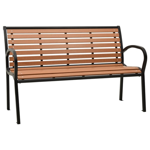 Black metal on sale outdoor bench