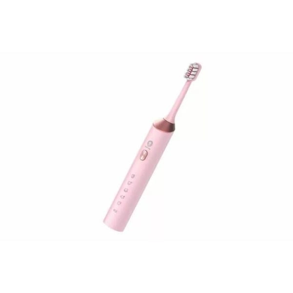 Green Electric Toothrush with 5 Modes & 4 Brush Heads - Pink