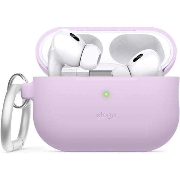 Buy Elago Original Hang Case Cover Designed For Airpods Pro 2 2nd Generation With Carabiner Lavender Online in UAE Sharaf DG