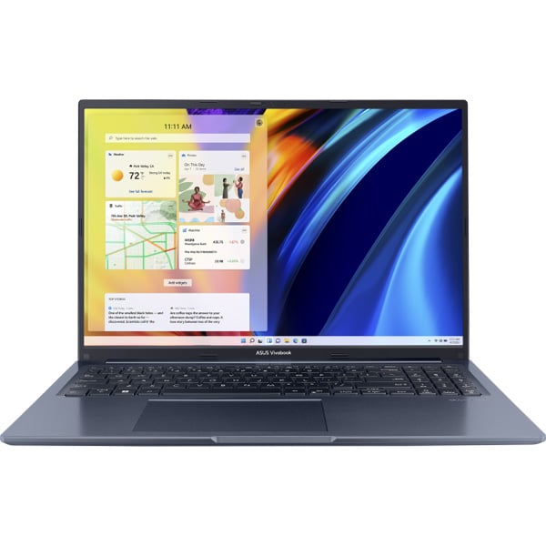 Asus Vivobook 16X (2021) Laptop - AMD Ryzen 5-5600H / 16inch WUXGA / 512GB SSD / 8GB RAM / Shared AMD Radeon Graphics / Windows 11 Home / English & Arabic Keyboard / Blue / Middle East Version - [M1603QA-MB079W]