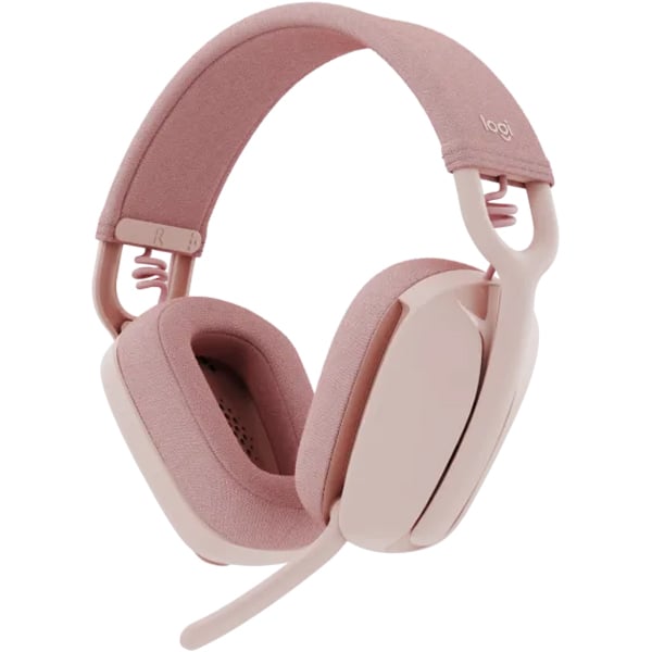 logitech Logitech Zone Vibe 100 Wireless On Ear Headset Type: Wireless Headphones | Color: Rose | Bluetooth: Bluetooth 5.2 | Connectivity Type: Wireless | Built in Microphone: Yes