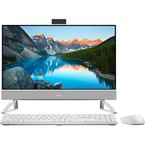 Dell Inspiron 24 All-in-One (2023) Desktop - 13th Gen / Intel Core i7-1355U / 23.8inch FHD / 512GB SSD / 16GB RAM / Shared Graphics / Windows 11 Home / English & Arabic Keyboard / White / Middle East Version - [5420-INS-1256]