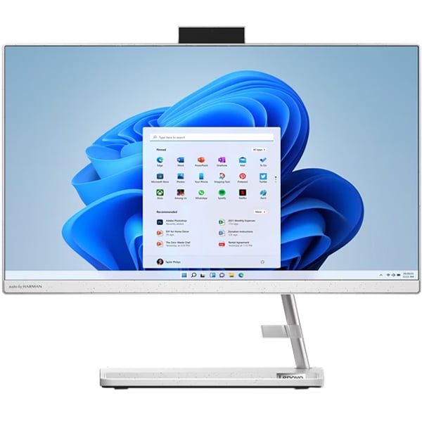 Lenovo IdeaCentre AIO 3 22IAP7 All-in-One (2022) Desktop - 12th Gen / Intel Core i5-12450H / 21.5inch FHD / 512GB SSD / 8GB RAM / Shared Intel UHD Graphics / Windows 11 Home / English & Arabic Keyboard / White / Middle East Version - [F0GG004HAX]