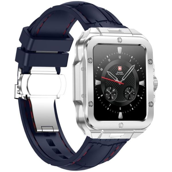 Swiss Military ALPS 2 Smartwatch Silver With Blue Silicon Strap